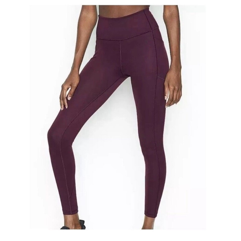 VICTORIA'S SECRET STUDIO Essential Pocket Leggings Plum Size 8